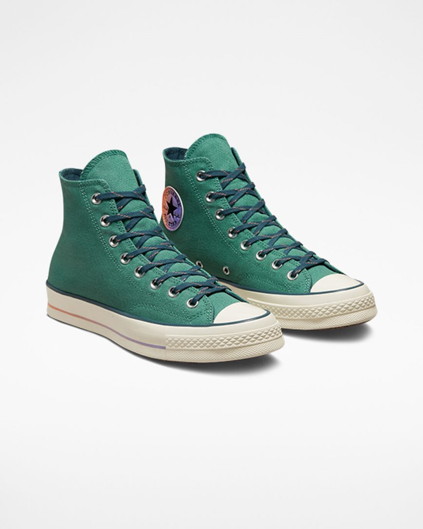 Tenisi Inalti Barbati Converse Chuck 70 Color Fade Verzi | RO PXAQJ980